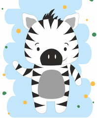 Cute zebra baby. Baby Shower cards