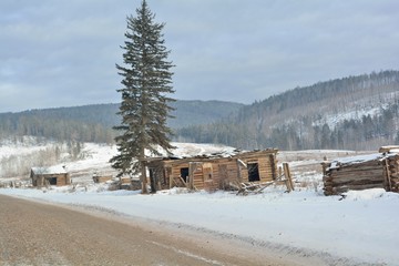 ruins house in the mountains