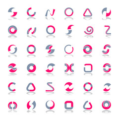 Design elements set. Abstract geometric icons.