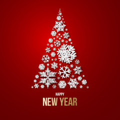Naklejka na ściany i meble Happy New Year Banner Vector. Happy New Year Greeting Card. New Year's Design Vector - New Year Background.