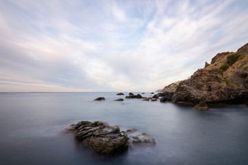 Awesome sunrise in La Caleta de Salobreña, Costa Tropical de Granada (Spain)
