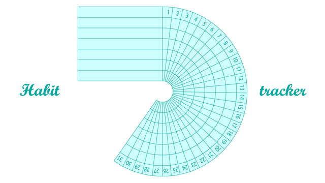 Daily habit tracker for 31 days vector design