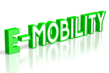 E-mobility concept. 3D rendering