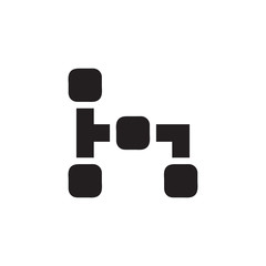 Block schema icon vector isolated on background. Trendy sweet symbol. Pixel perfect. illustration EPS 10. - Vector