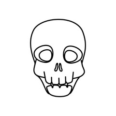 skull dead halloween isolated icon vector illustration design
