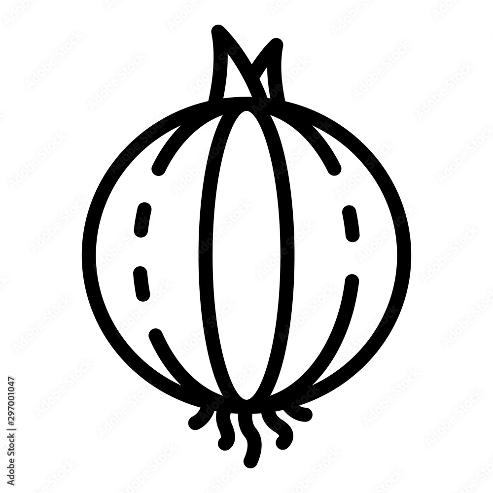Poster vegetable onion icon. outline vegetable onion vector icon for web design isolated on white backgroun