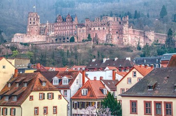 Heidelberg castle and the old town