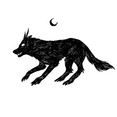 Wolf horn Illustration