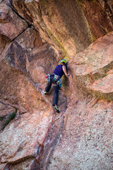 climber on a rock