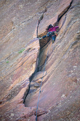 climber on a rock