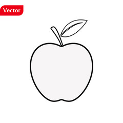 Apple line icon, outline vector sign, linear style pictogram isolated on white. Symbol, logo illustration. Editable stroke. Pixel perfect vector graphics