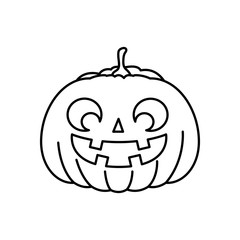 halloween pumpkin traditional isolated icon vector illustration design
