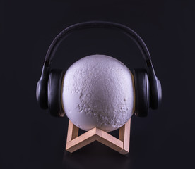 black headphones