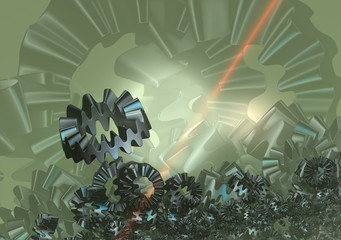 Fractal abstract surreal background geometry © Wiktor