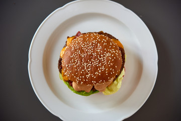 Burger Top view