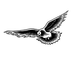 Pigeon and swallow carving design