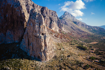 View of Monte Monaco Rocks in San Vito Lo Capo, Cicily, Italy