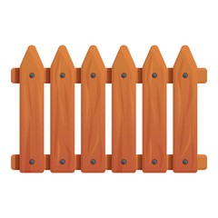 Classic wood fence icon. Cartoon of classic wood fence vector icon for web design isolated on white background
