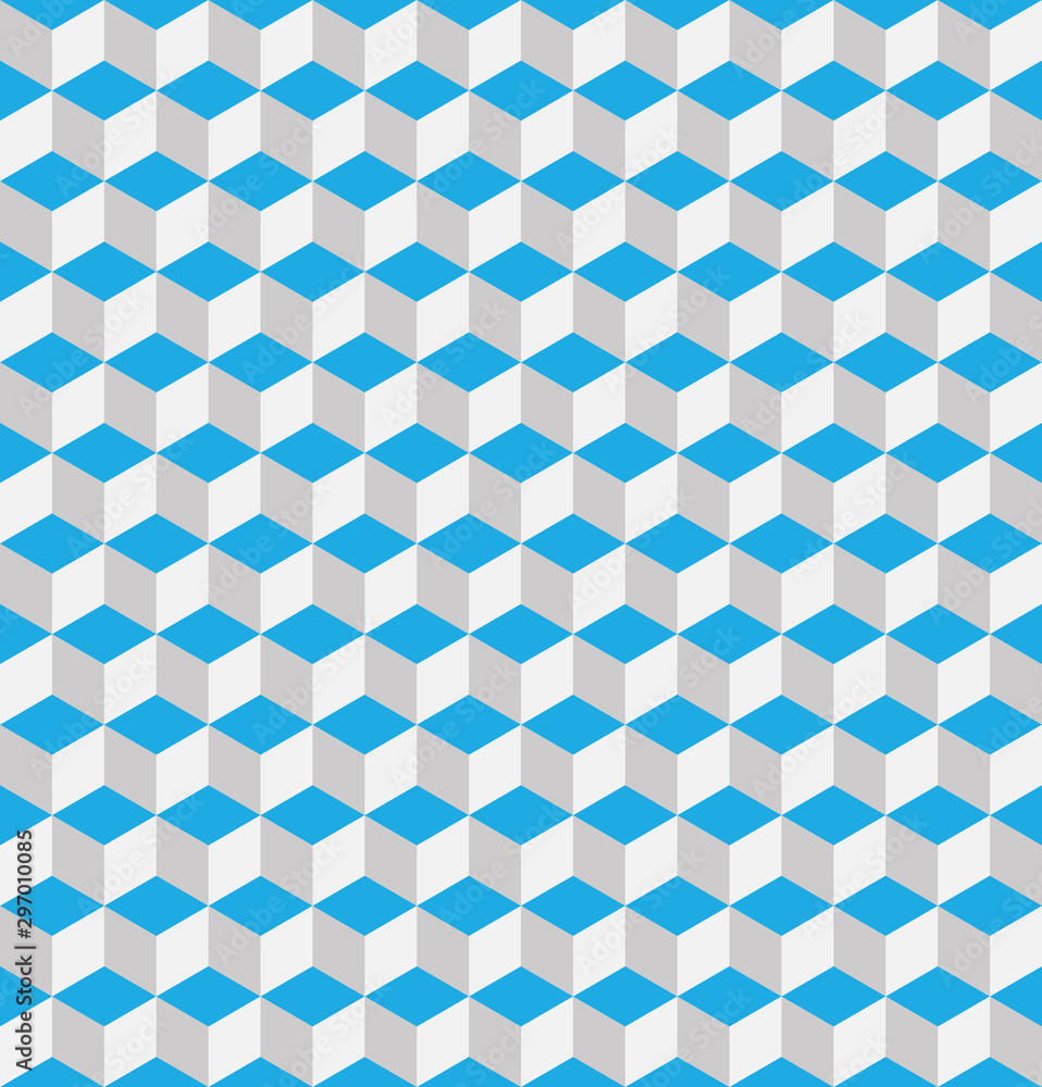 Poster seamless 3d geometrical pattern of cubes. abstract design vector background