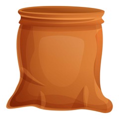 Rice sack icon. Cartoon of rice sack vector icon for web design isolated on white background