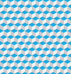 Seamless 3D geometrical pattern of cubes. Abstract design vector background