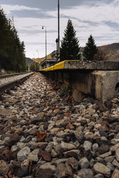 An train station in slovakia at dedinky village