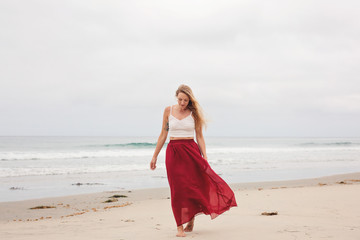 Long haired model