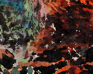 Abstract design pattern in happy bright colors, warm volume brush strokes on canvas, template backdrop for print flyers, banners, advertising production, invitations and cards, web graphic background