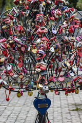 Locks for lovers, wedding tradition