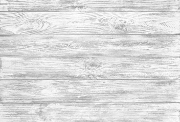 Old grunge, wooden background of white planks, board or wood fence, closeup