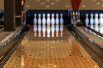 Bowling lane, unfocused