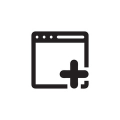 Browser icon vector isolated on background. Trendy sweet symbol. Pixel perfect. illustration EPS 10. - Vector