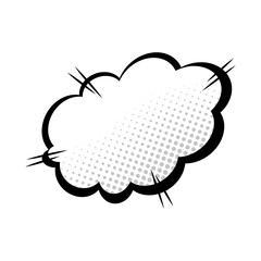 cloud pop art style icon vector illustration design
