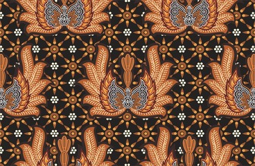 Indonesian batik designs with various styles and patterns that are very distinctive