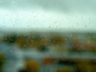 Rain drops on window