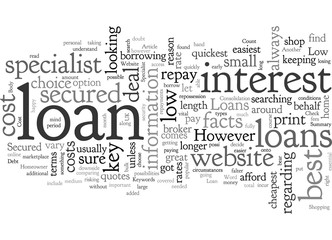 Fototapeta premium Check Out A Specialist Website For Low Cost Secured Loans