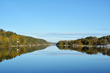 Oslofjord bei Nesset Vinterbro in Norwegen	