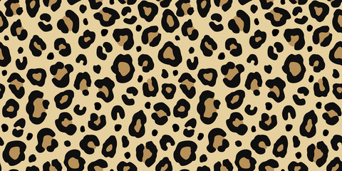Leopard seamless pattern. Fashion stylish vector texture.