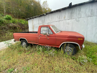 Old Red Pickup Truck - Mid 80s