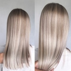 blond hair with professional hairstyle
