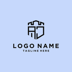 AJ Logo Set modern graphic design  Inspirational logo design for all companies. -Vectors