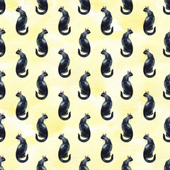 Seamless pattern with magic things. Witch's background. Halloween mistical design.