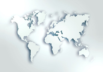 Fototapeta na wymiar World digital outlined map background