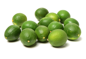 Fresh lemon on white background