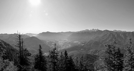View from the Katrin. The Katrin is a mountain in Upper Austria near Bad Ischl and belongs to the Katergebirge