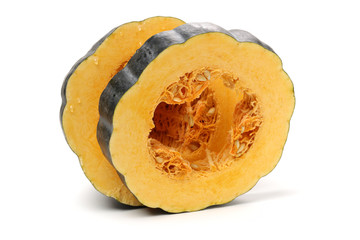 butternut squash on white background