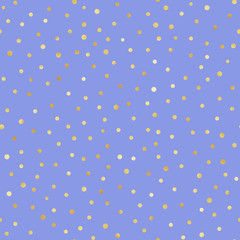 Gold Confetti Seamless Pattern - Festive gold confetti repeating pattern design