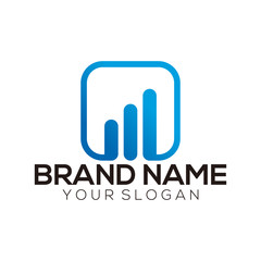design of financial logo vector template