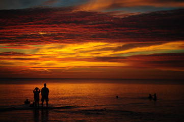 Tramonto, immagine romantica