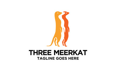 three meerkat logo design idea